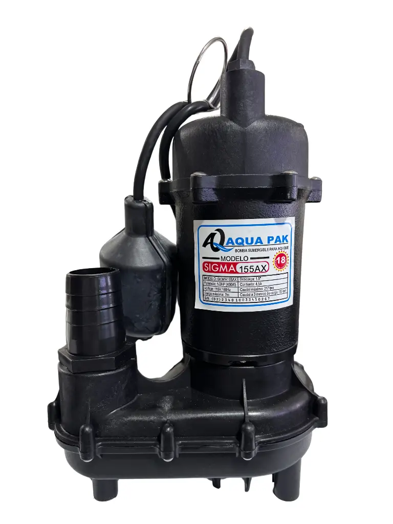 BOMBA DE ACHIQUE (1/2 HP) (1-1/2") "AGUA LIMPIA" (AQUAPAK)