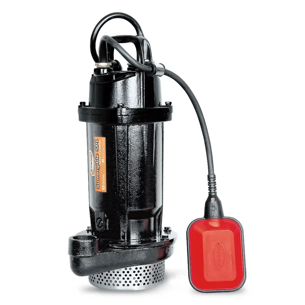 BOMBA SUMERGIBLE (1/2 HP) (1") "AGUA LIMPIA" (EVANS) (DOMESTICA)